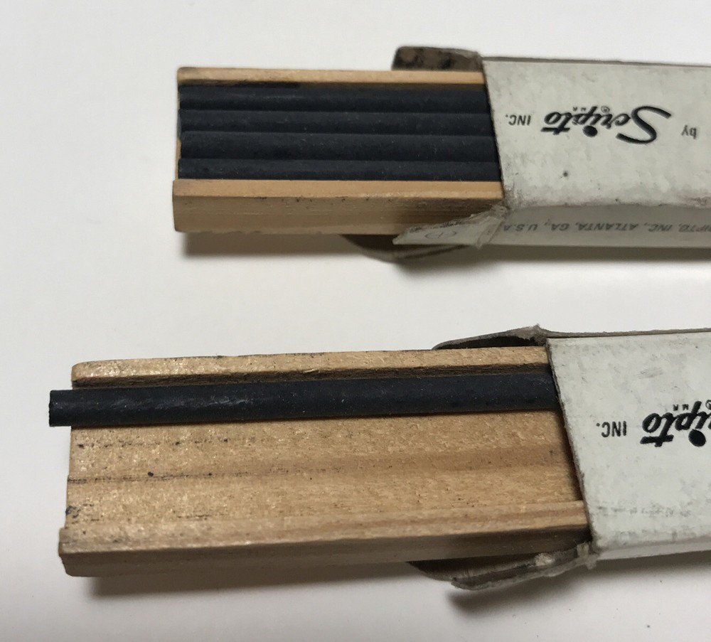 Vintage Scripto G920 Thick Marking Lead Black 5 Sticks Total