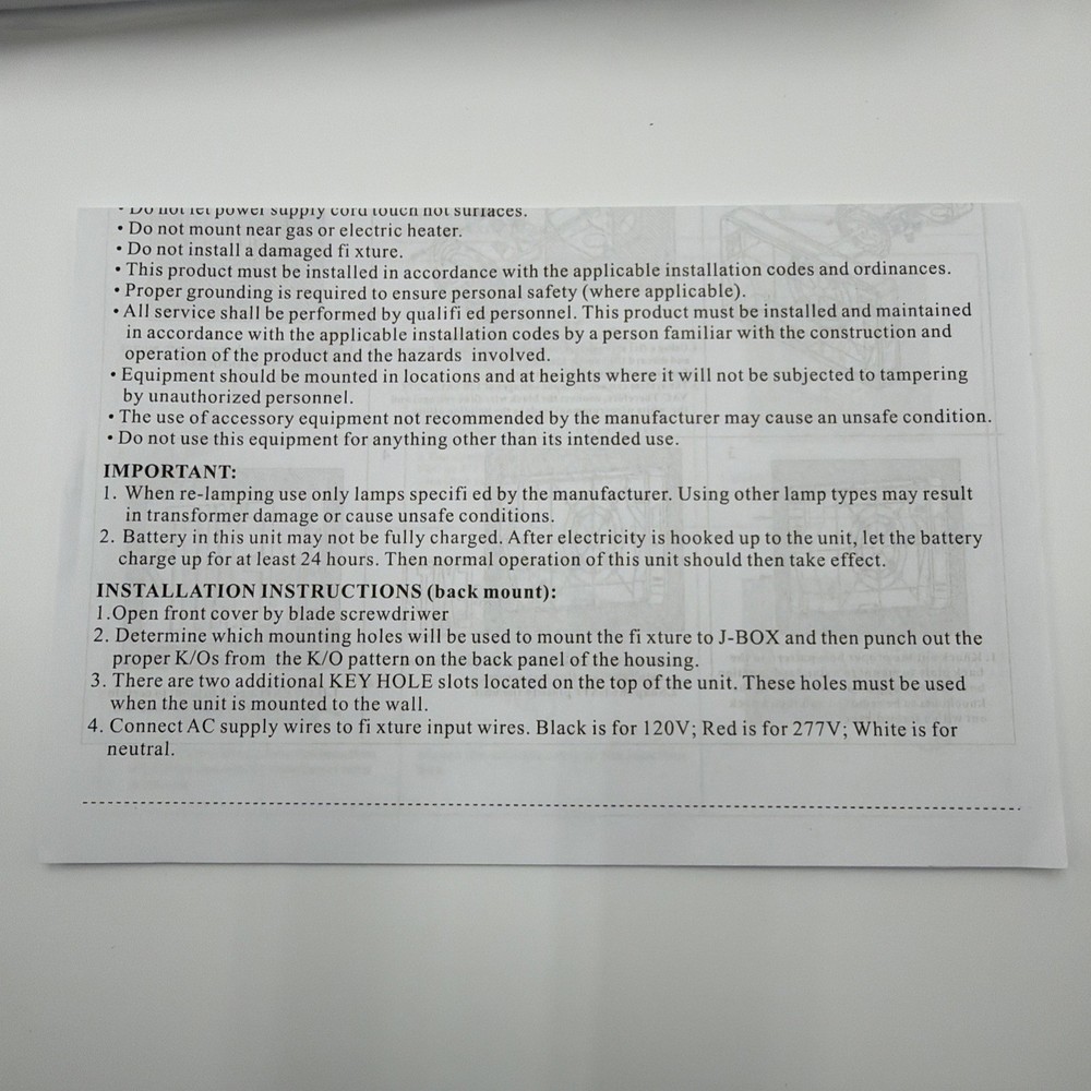 6 Pack LED Exit Sign Emergency Light Battery Backup 120/277V UL Red Double Face