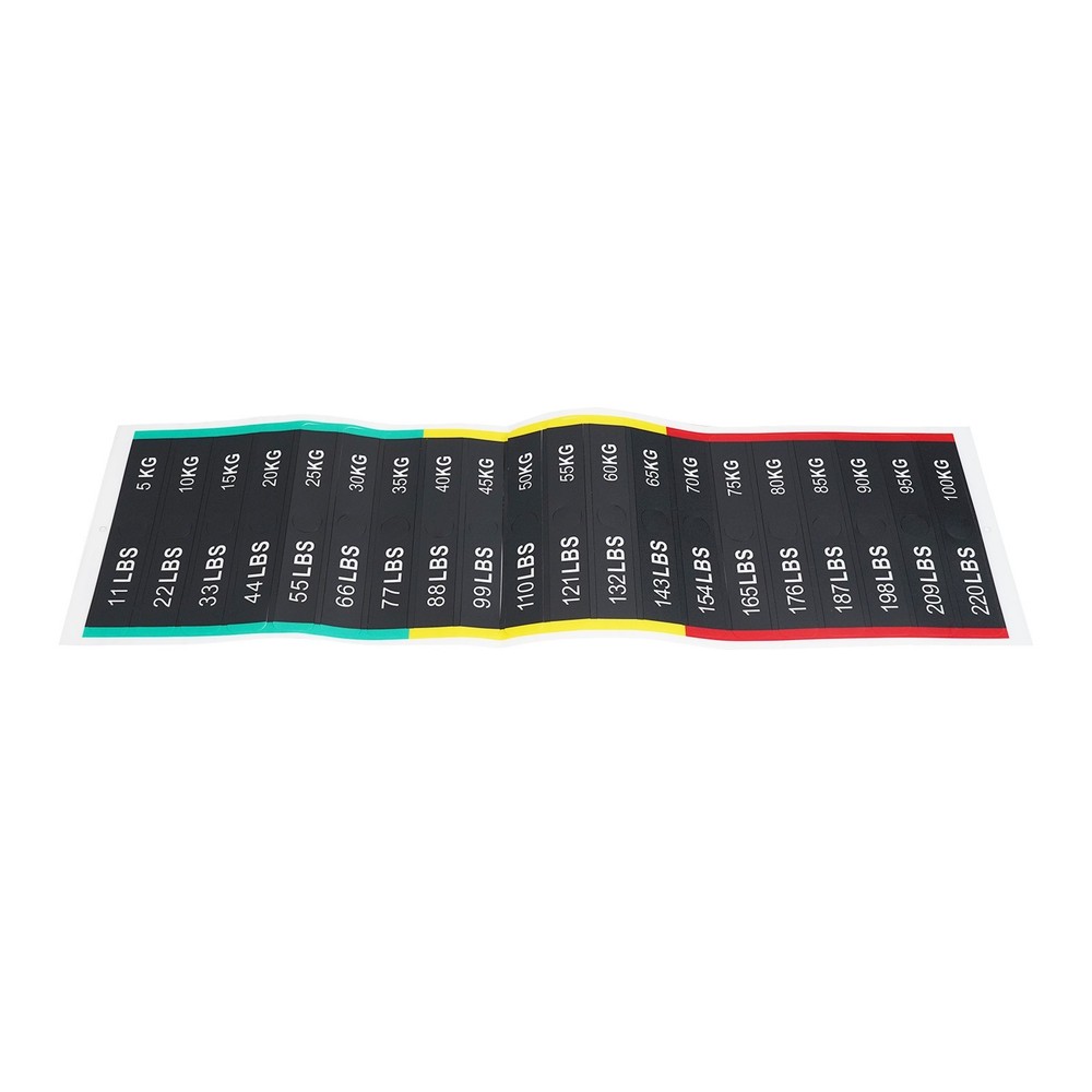 Clear and Visible Weight Identification Stickers for Effective Training