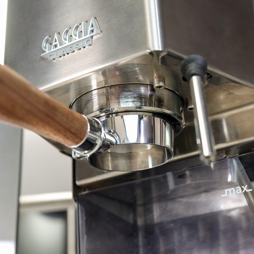CAPFEI Bottomless Portafilter 58mm Compatible For Gaggia 58mm, Walnut