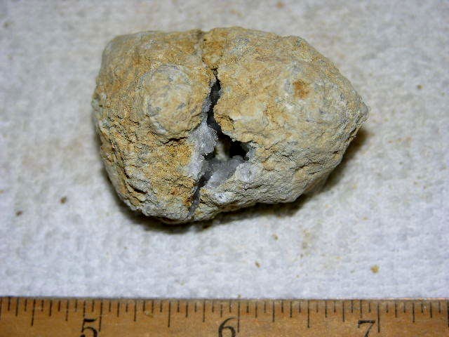 Geode pair opened with crystal centers 2 inch G35
