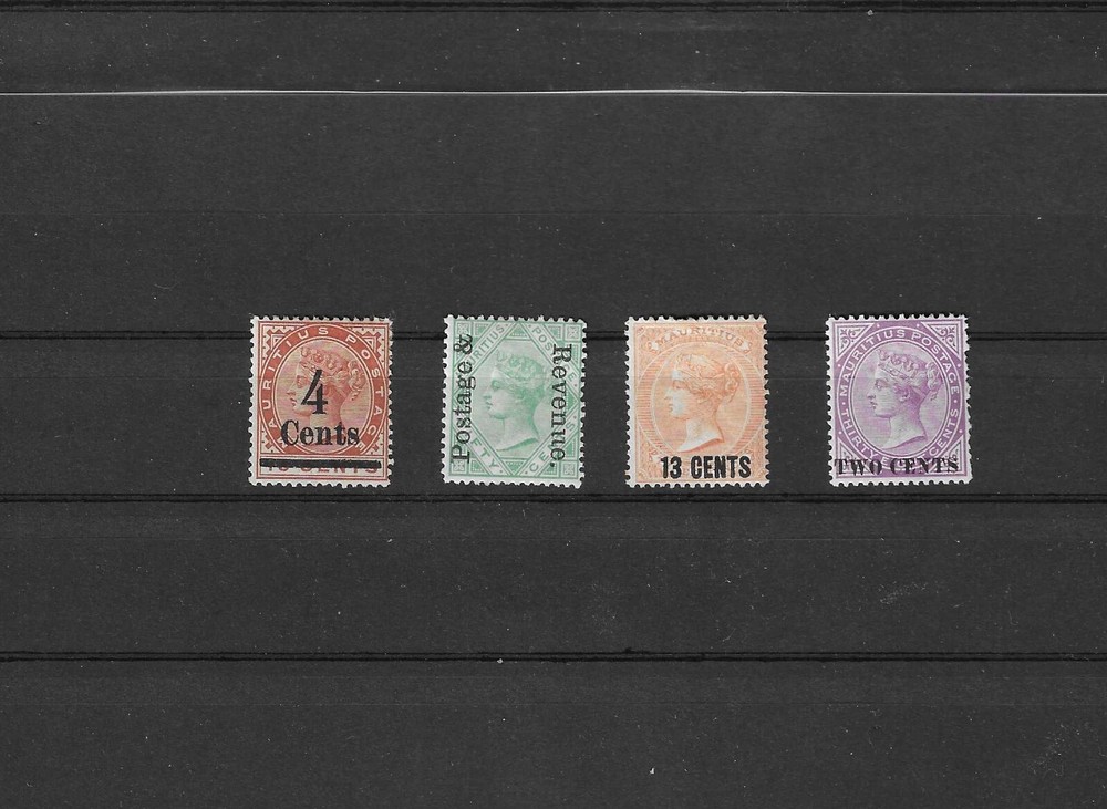 Mauritius Queen Victoria Small group mounted mint