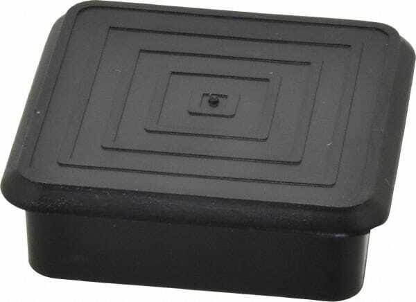 Caplugs Square Head Plug 2" OD, 1/2" Long, Polyethylene, Black