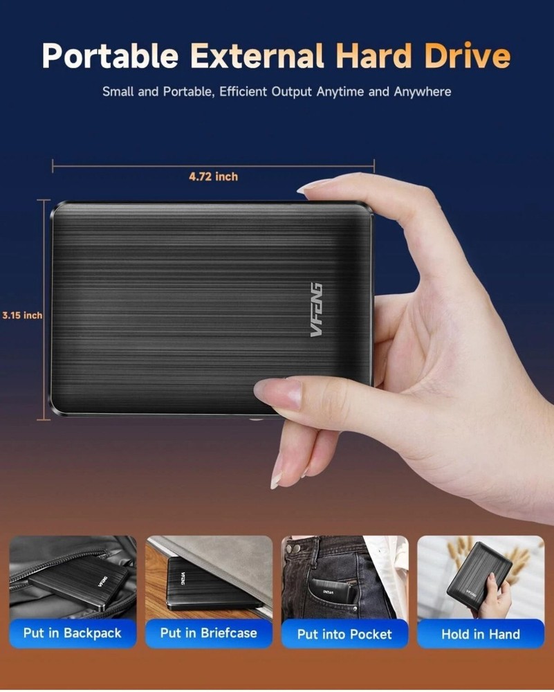 500GB EXTERNAL HARD DRIVE, EASY STORAGE FOR YOUR PC