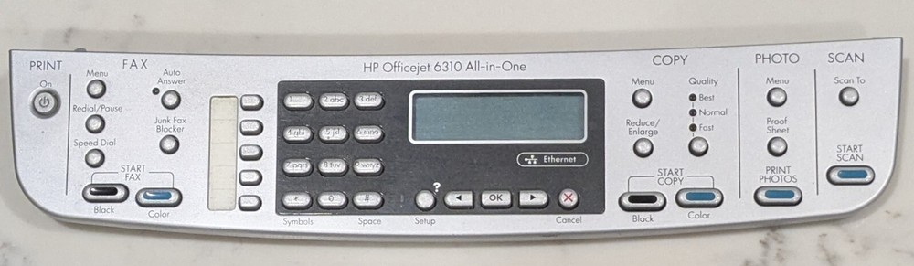 Working Control Button Panel and LCD Screen For HP Officejet 6310 Printer
