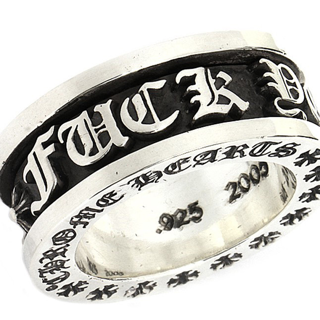 New Version Authentic Chrome Hearts Silver Rolling Ring