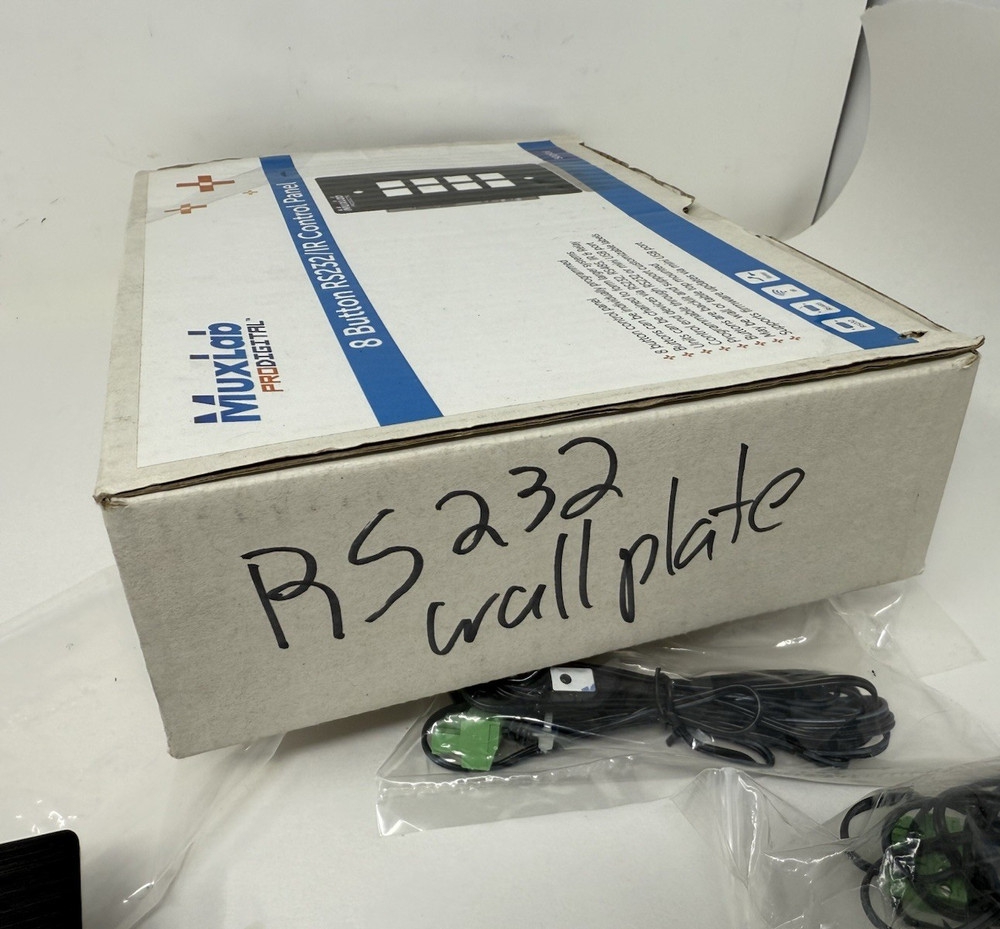 MuxLab 8-Button RS232 / IR Control Panel Model 500816 ~ Untested