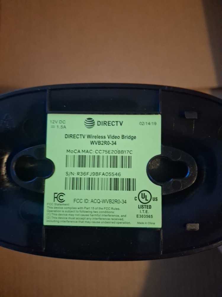 DIRECTV BUNDLE WIRELESS VIDEO BRIDGE & RECEIVER WVB2R0-34 / SEE DESCRIPTION ***