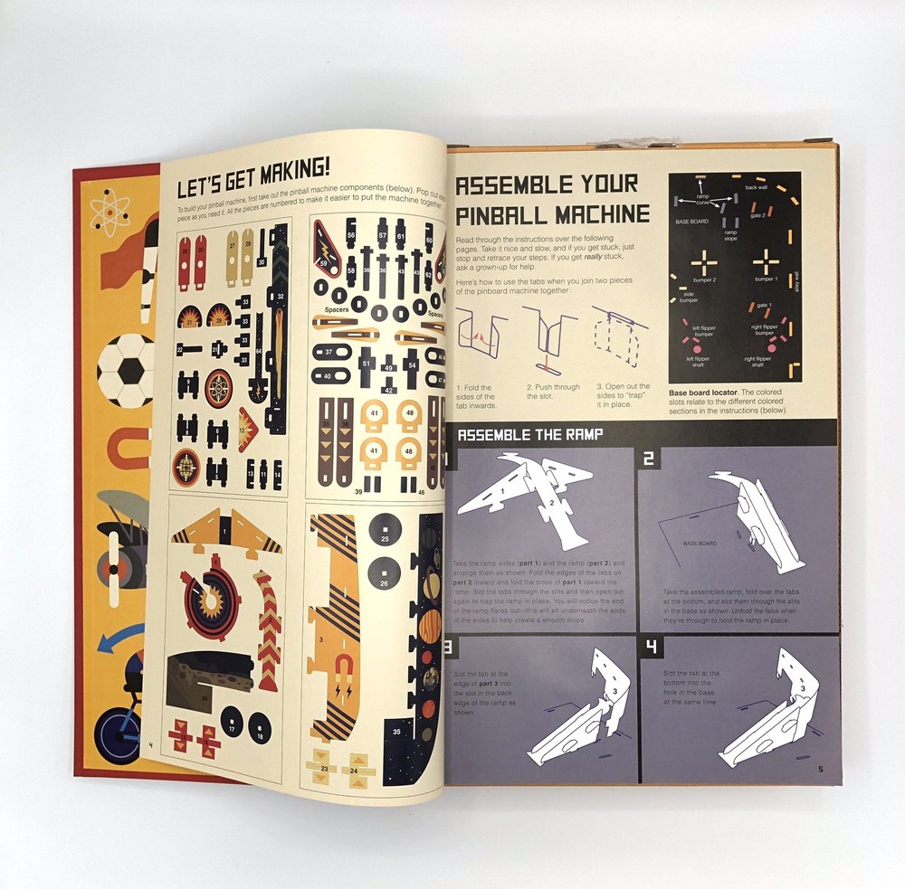 Pinball Science Maker Kit Build Your Own Machine Stem Learning Book Set Complete