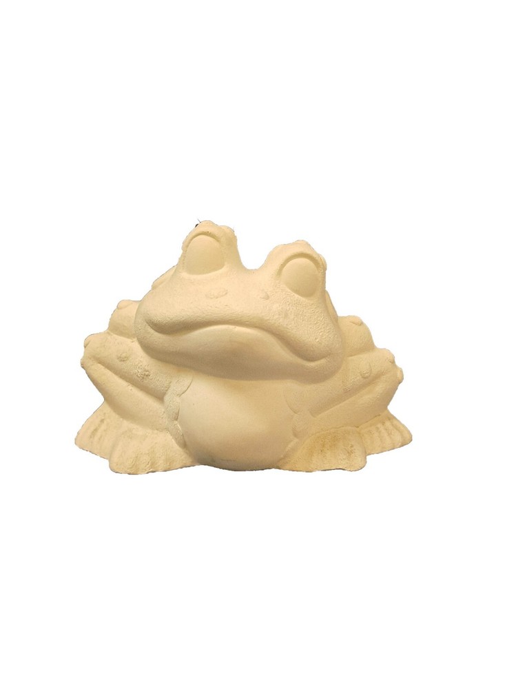 Frog 4" Ceramic Bisque, Ready to paint