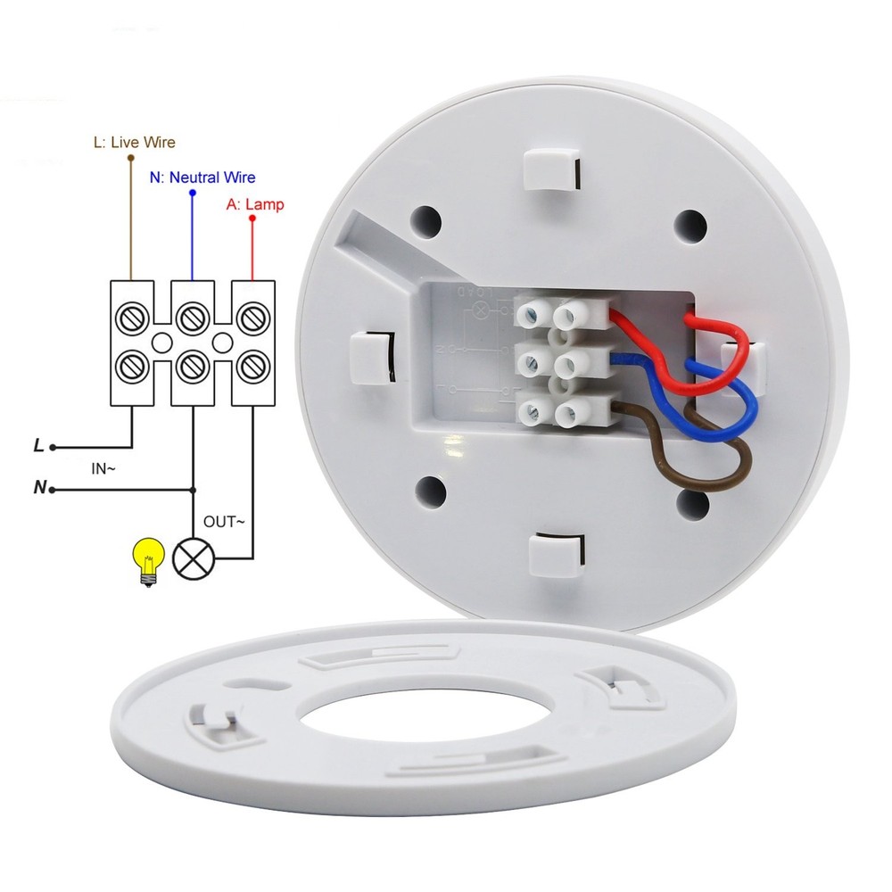 360 Degree Ceiling Mount Occupancy Sensor, 110-240V PIR Motion Sensor Switch,...