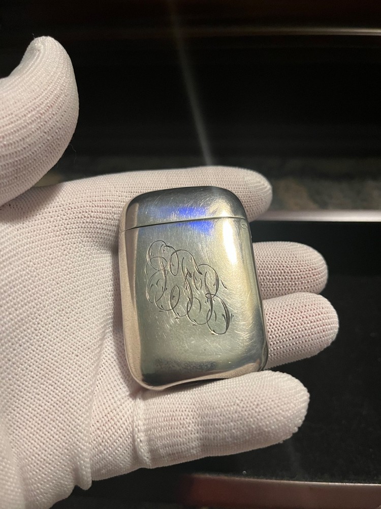 Antique Sterling Silver Vesta Match Safe