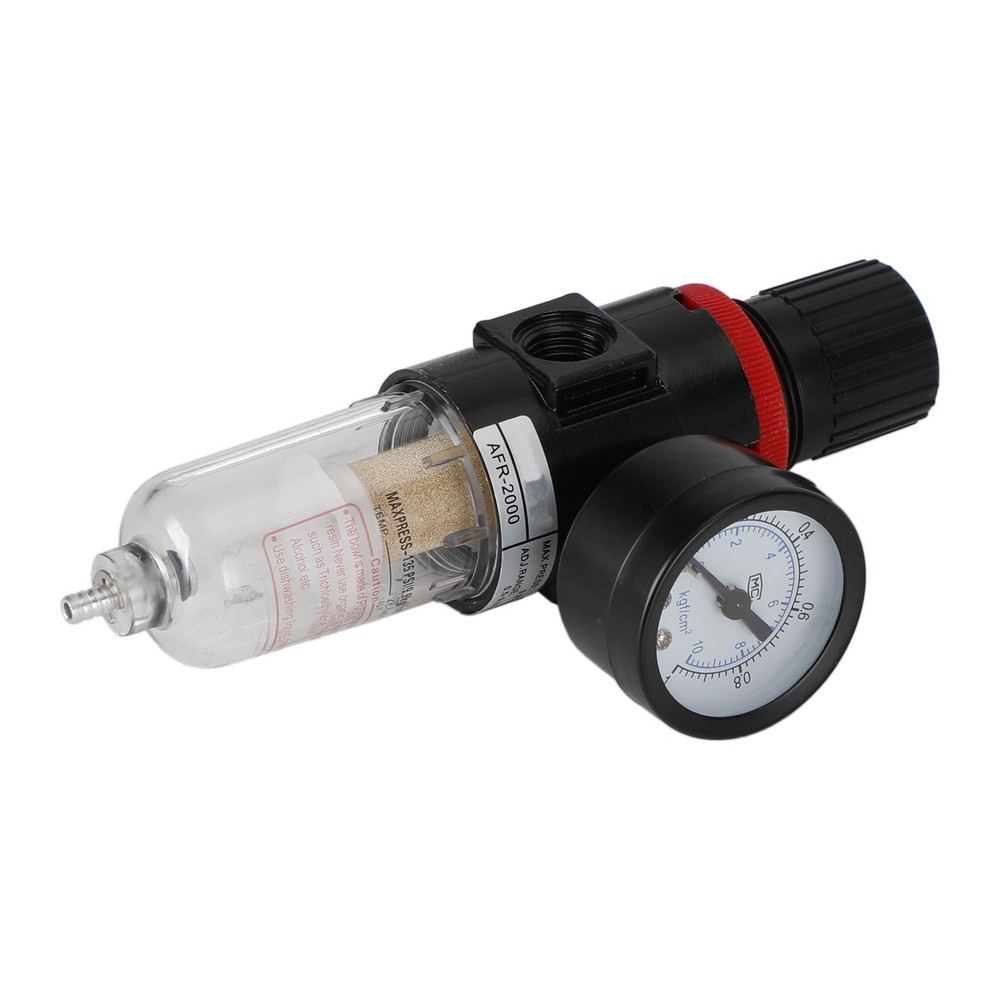 AFC2000 1/4" Air Compressor Filter Water Separator Trap Tools W Regulator Gauge✅