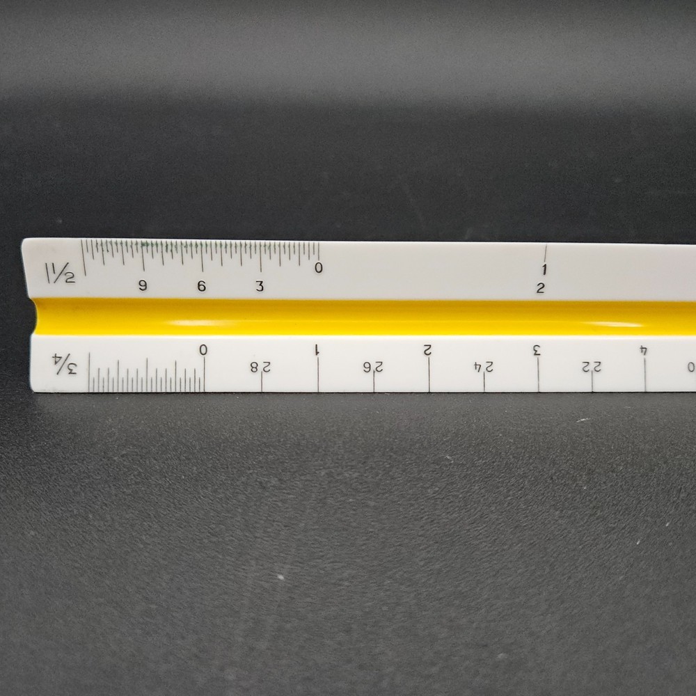 Vintage Dietzgen 1656 BP Triangular Scale Ruler Architecture Drafting