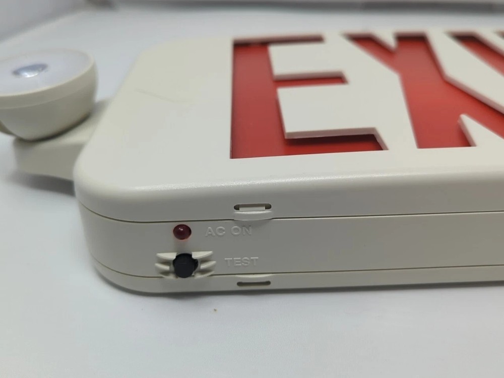 Wired LED Exit Sign Emergency Light–Hi Output Compact Combo