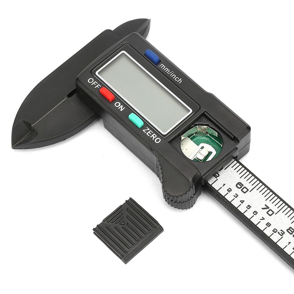 Practical 100 mm Plastic Electronic Digital Caliper with Large LCD Screen