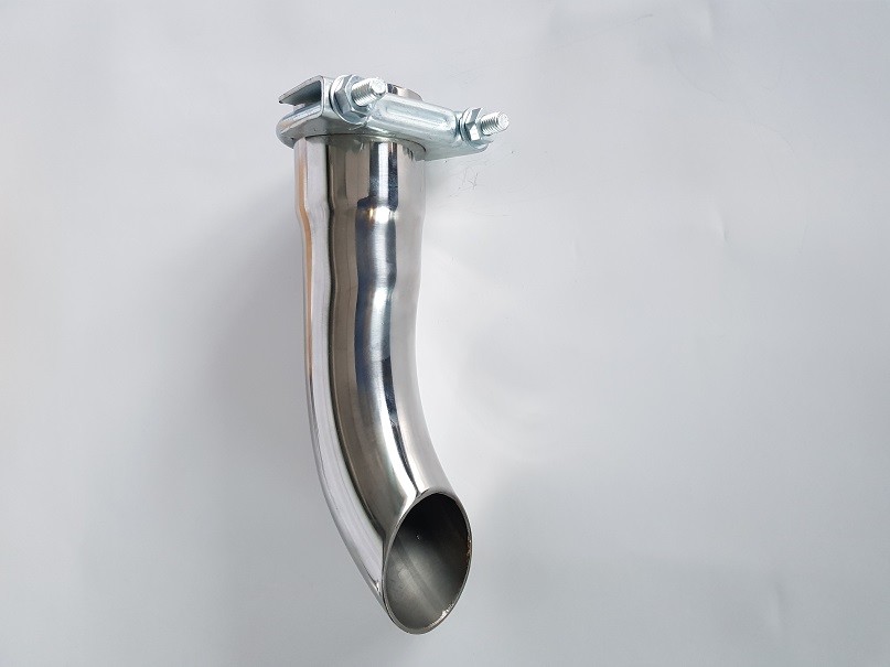3" 76mm Inner diameter Clamp-On Curl Down Stainless Exhaust Tail Pipe Tip
