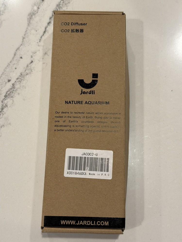 Glass co2 Carbon Dioxide Aquarium Diffuser Jardli - in box.