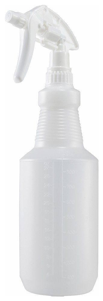 Spray Bottle, 28oz, Plastic, White (10 Each)