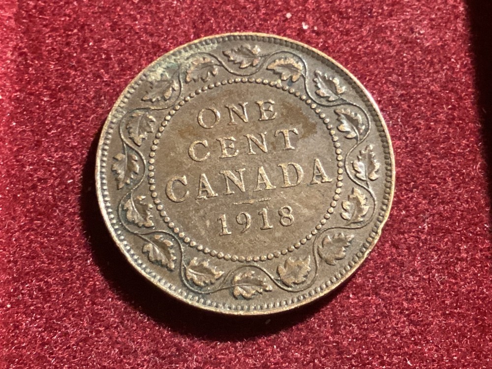 Canada 1918 George V One Cent Coin - Collectable Grade - (#13)
