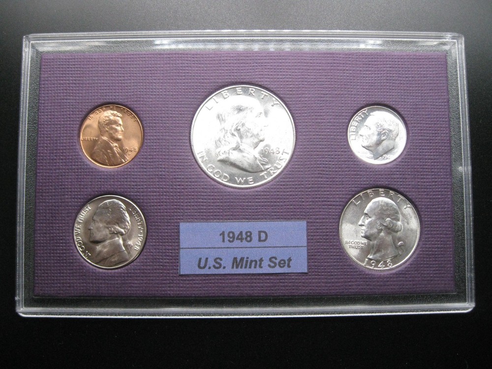 1948 D US Silver Mint Set Brilliant Uncirculated!