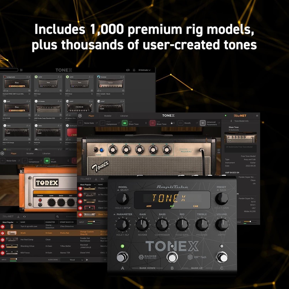 IK Multimedia TONEX Pedal AI Machine Learning Multi Effects Pedal