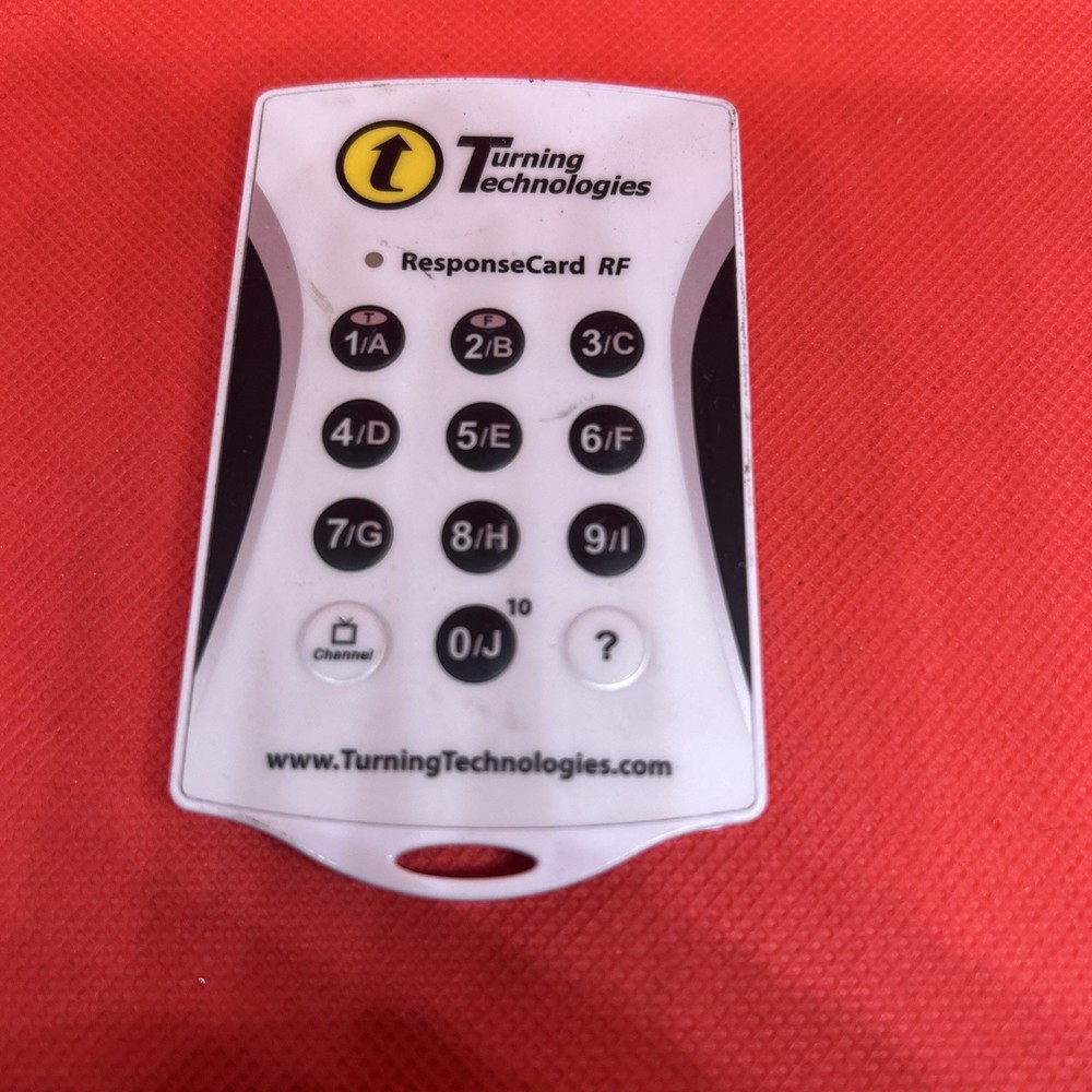 Turning Technologies Response Card Clicker RF RCRF-02 Remote Control Battery Pow