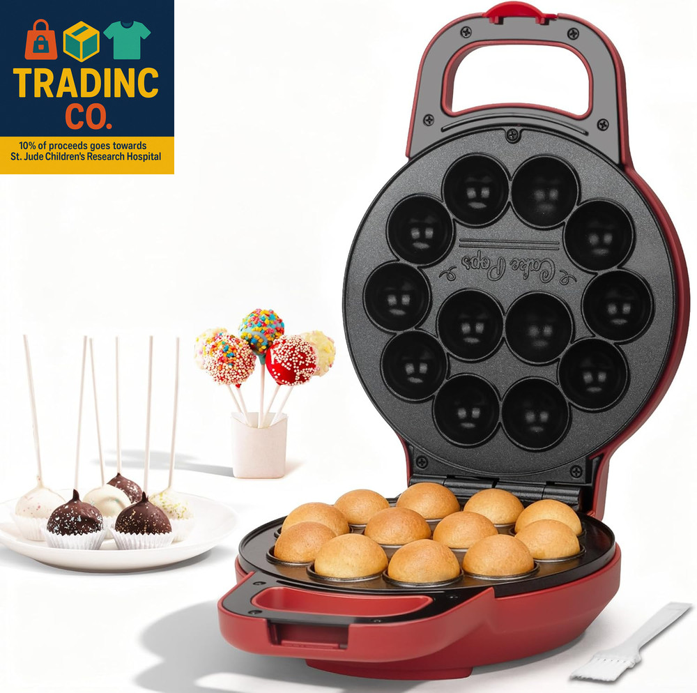 Flip Cake Pop Maker Machine with Ceramic Coating, Make 12 X 1.4 Inch Cake Pops,