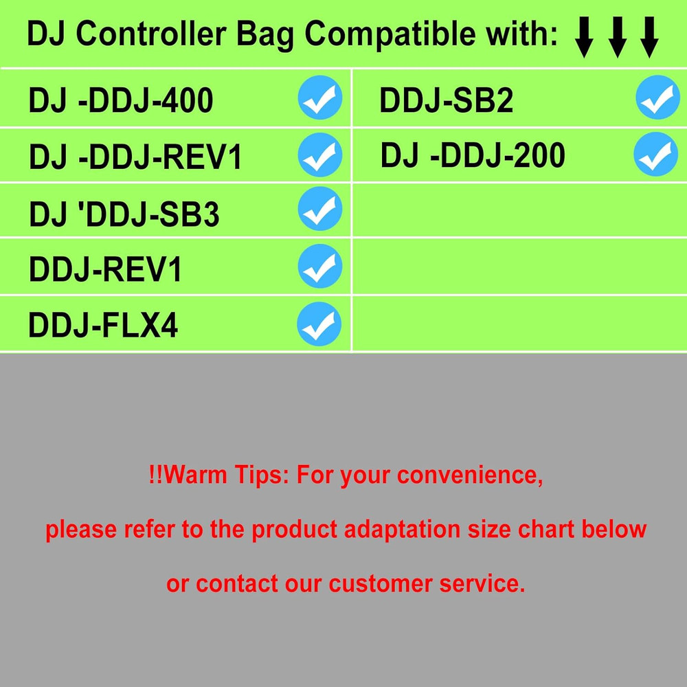 DJ Controller Case Compatible with DDJ 400 / DDJ-FLX4 / DDJ-REV1, DJ Carrying Ca