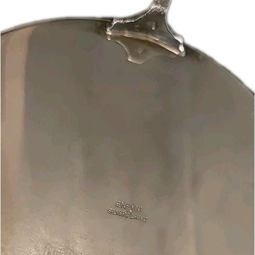 Silver Plated Middle Eastern Hand-Etched Arabic Or Perian 3-Footed Container.