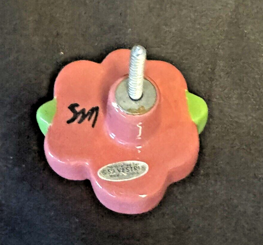 Silvestri Sandra Magsamen Drawer Pull Handpainted Flower Signed