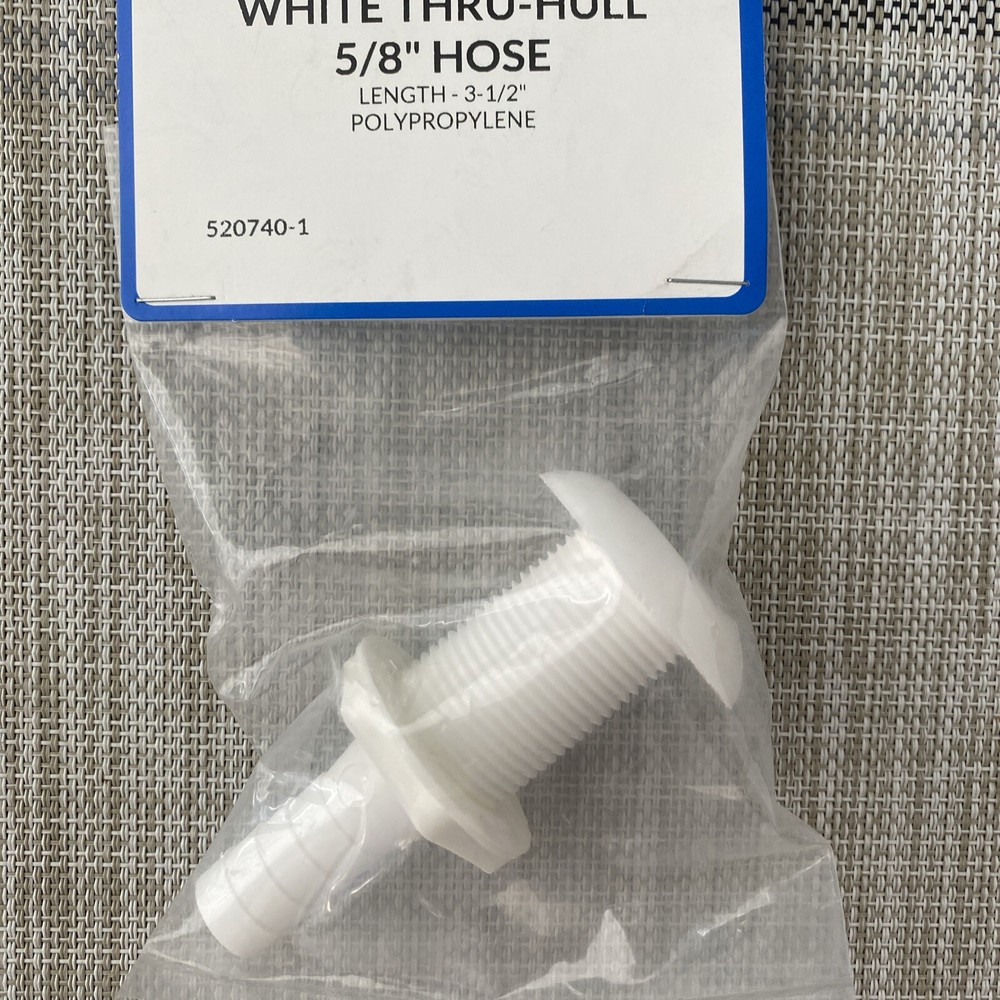 SeaDog 2 Qty WHITE THRU HULL 5/8'' HOSE 520740 -1  SEA4