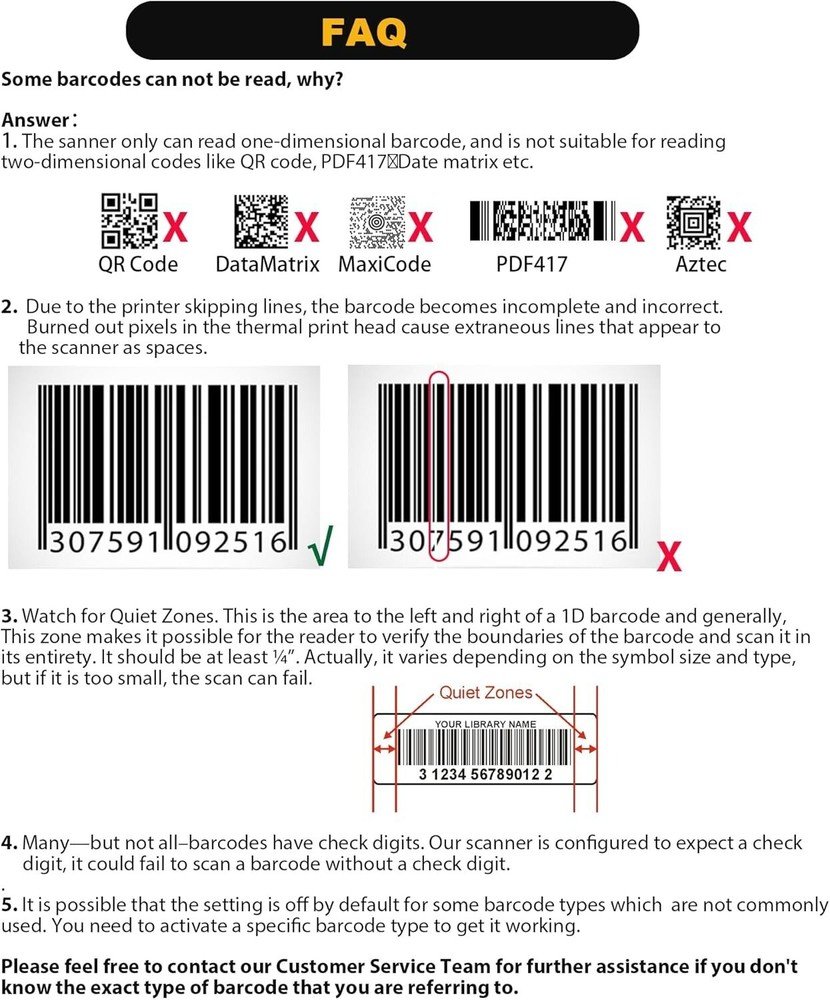 Handheld USB Barcode Scanner Wireless Automatic 1D Bar Code Reader Supermarket