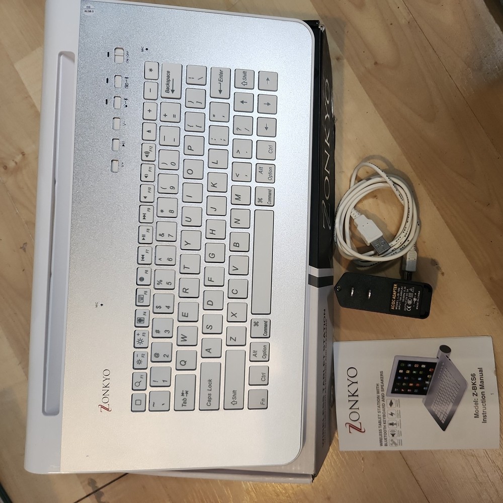 Zonkyo Wireless Tablet Station Bluetooth Keyboard