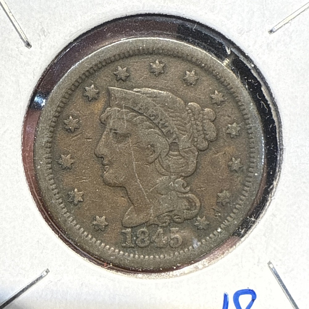 1845 Braided Hair Large Cent