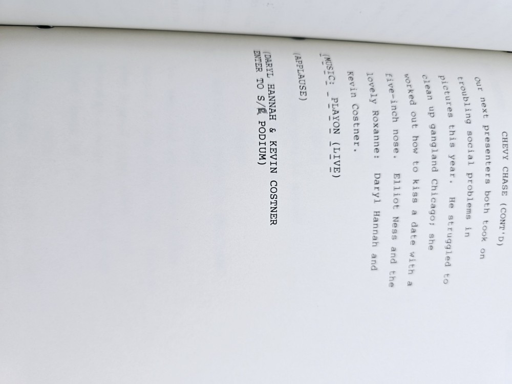 60th Academy Awards Script
