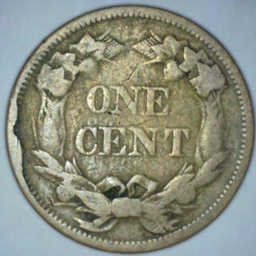 1858 SL FLYING EAGLE CENT VG Reverse Cuds ODD-002 Broken S's 2 Mint Errors SE25R