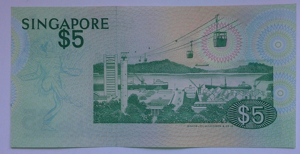 Singapore Five Dollar Banknote 1936 UNC Pick#10