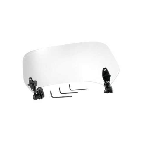 37cm Motorcycle Windshield Motorcycle Wind Deflector Clear Lens Adjustable