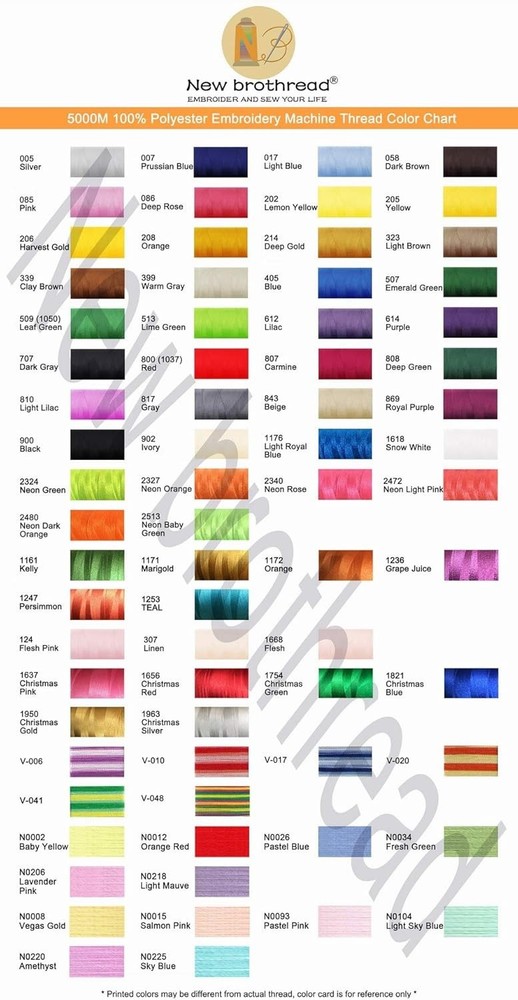 Ideal Weight & Length Polyester Embroidery Thread - 6 Pack