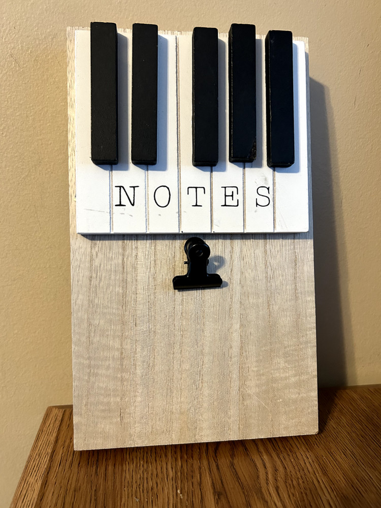 Baby Grand Baldwin Sharp PIANO Keys Notes Wall Plaque Art Note Holder