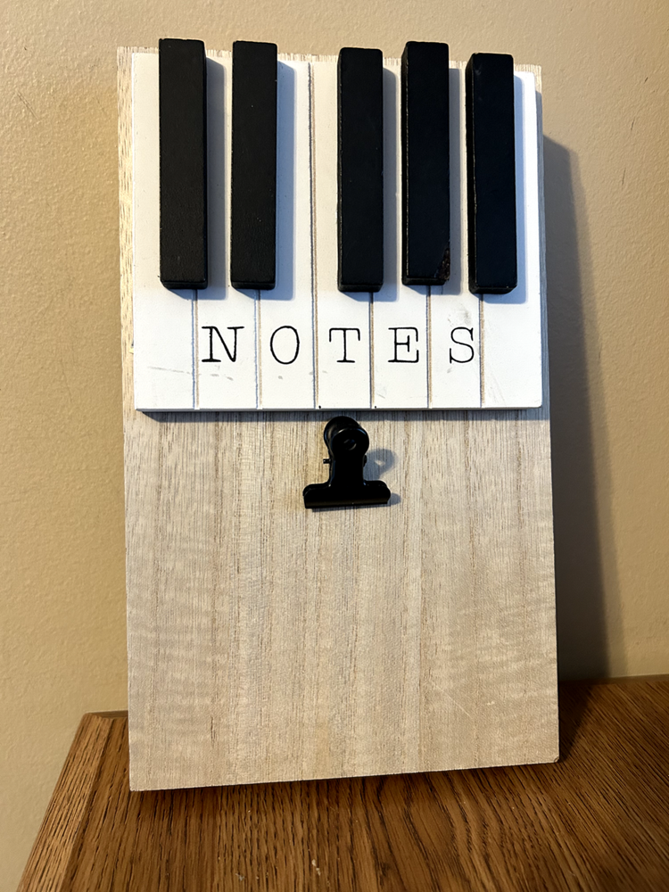 Baby Grand Baldwin Sharp PIANO Keys Notes Wall Plaque Art Note Holder
