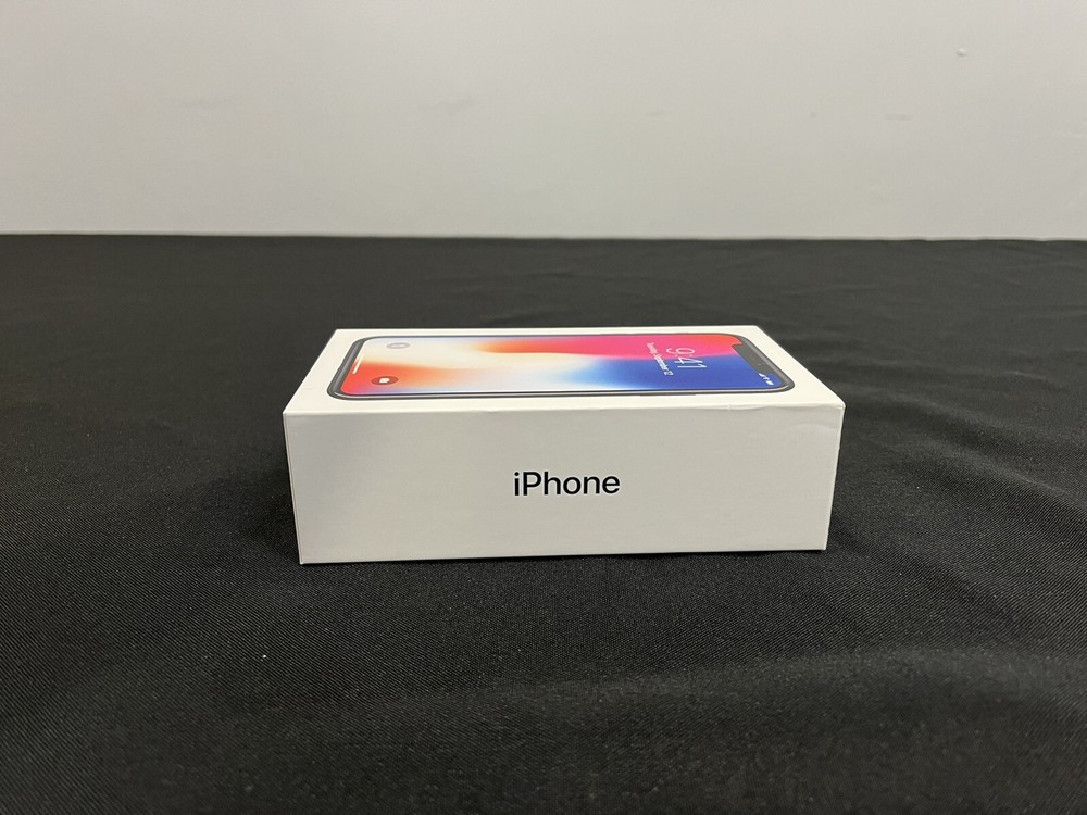 *EMPTY BOX* Apple iPhone X Space Gray 64G W/ Manual, Stickers & SIM Removal Tool