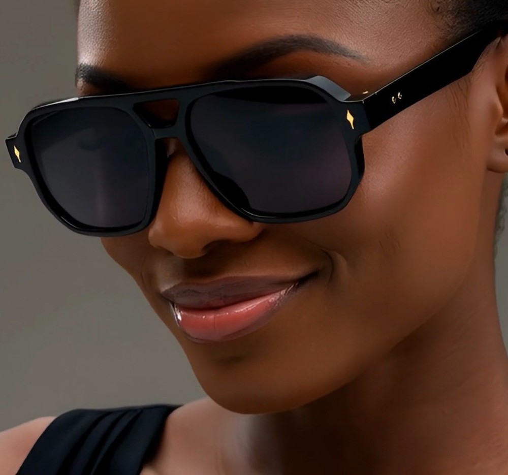 Retro Pilot Aviator Style Oversized Square Rectangular Frame Fashion Shades New
