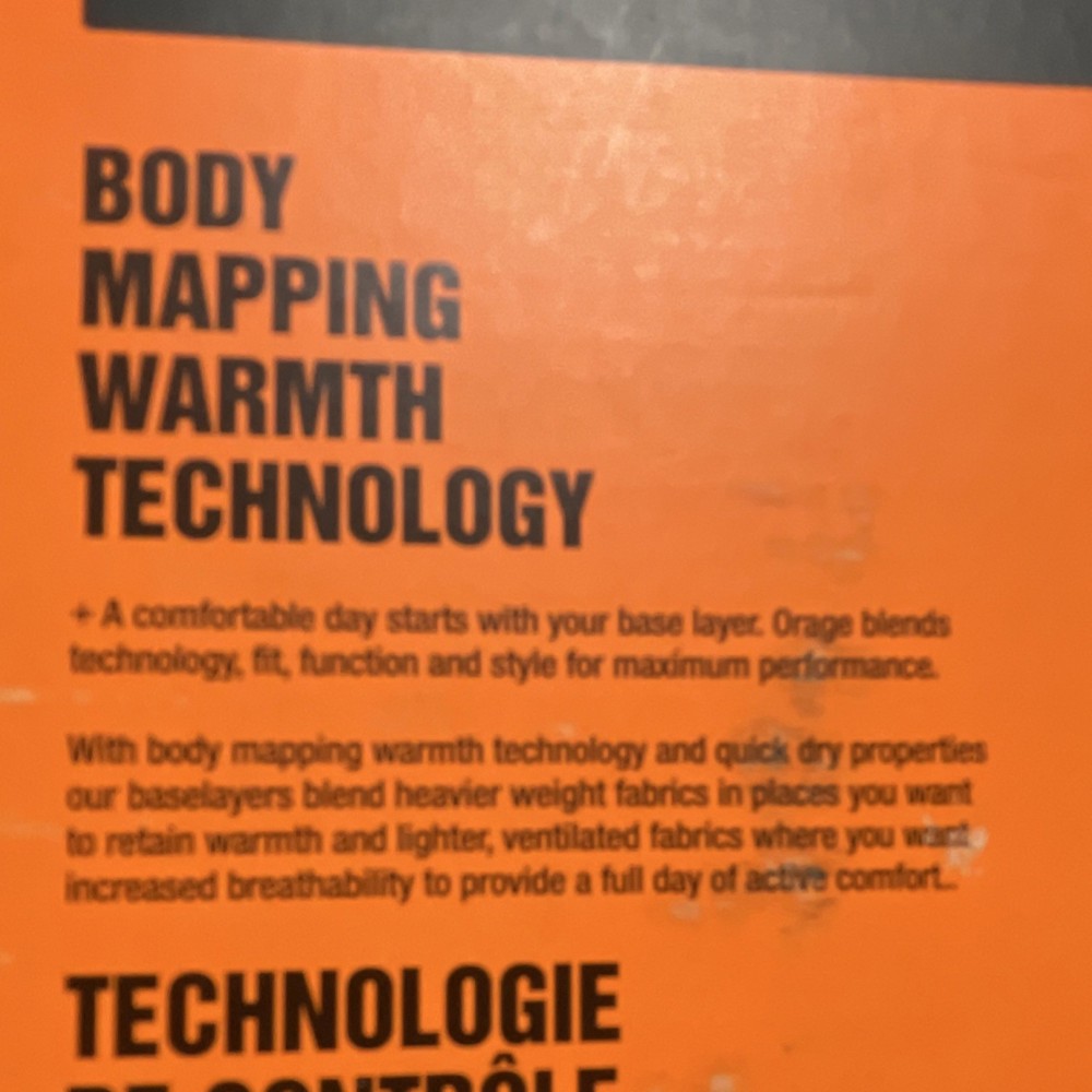 Orage Men's body Mapping Warmth, Technology Clown Top Large Black
