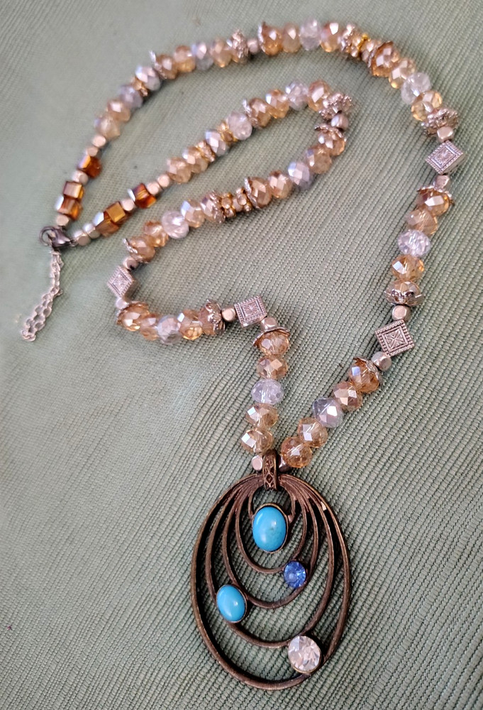 Handmade White / Cream 20.5" Beaded Necklace