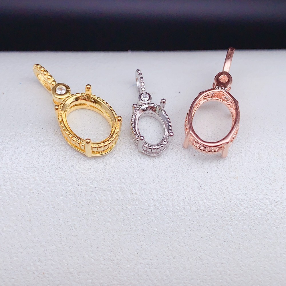 Silver 925 pendant empty setting, DIY blank setting YD67