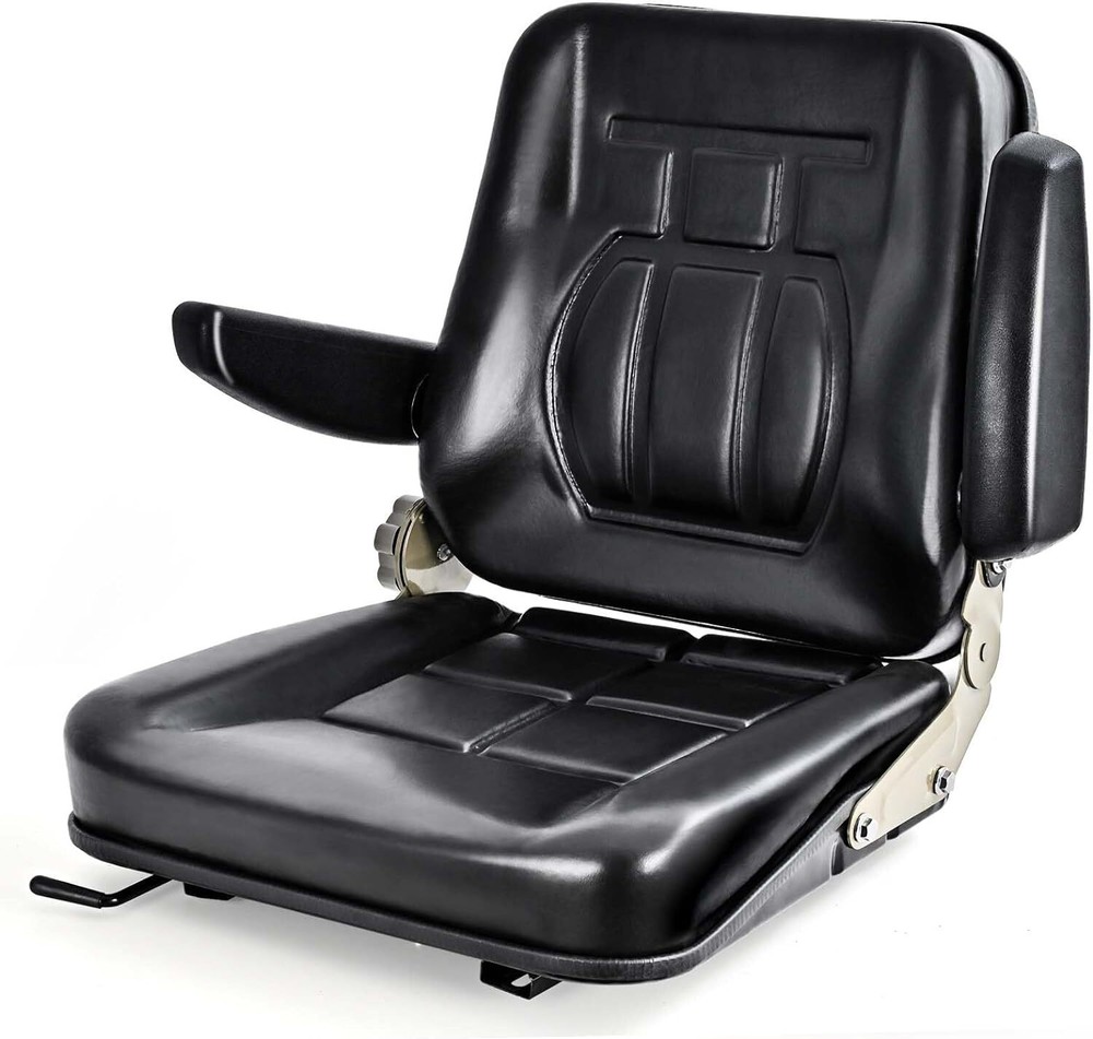 Universal Forklift Seat Simple Installation Adjustable Backrest & Armrests