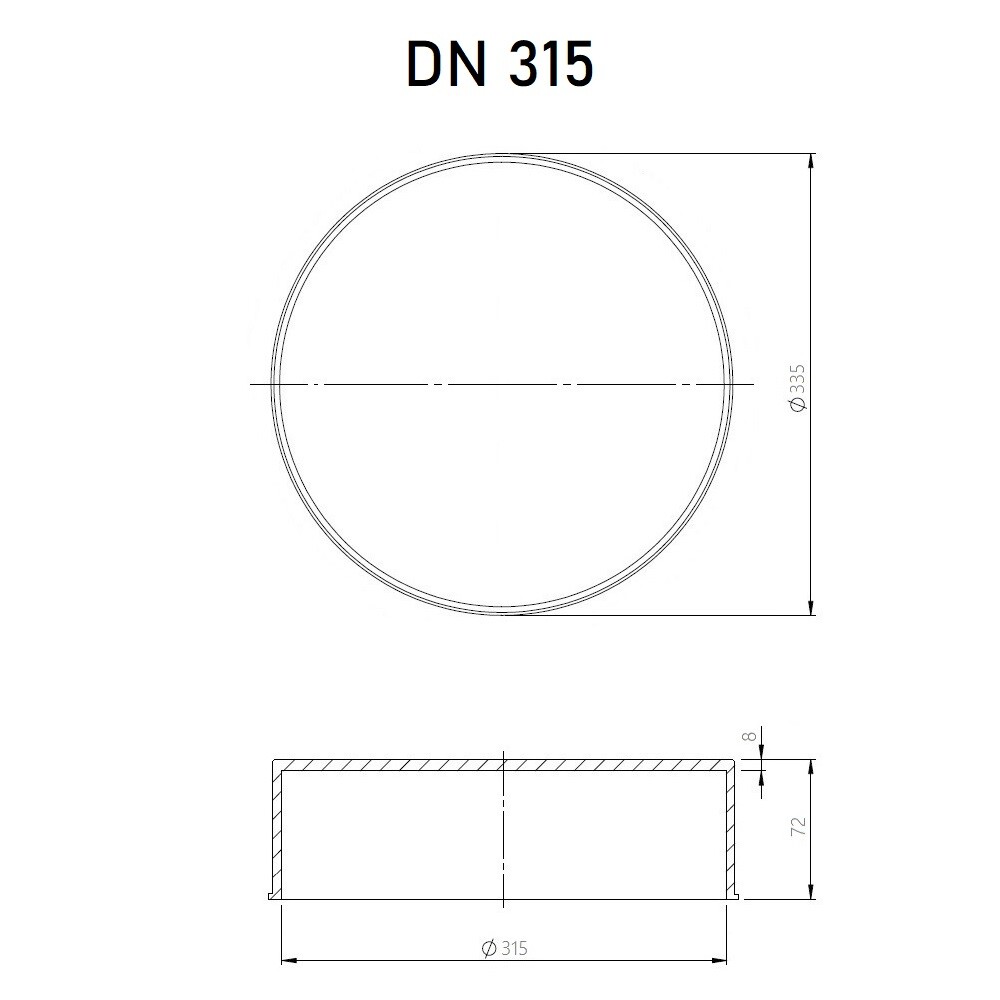 End Cap 315mm Underground Drainage Pipe Sewerage Pipe Cap Blanking Plug Stop End