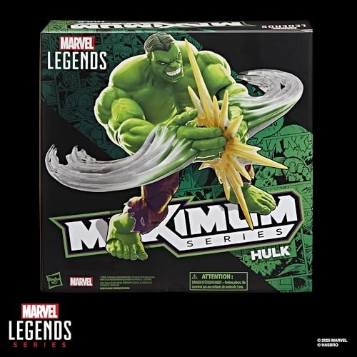Marvel Legends Maximum Series Hulk, Deluxe Hulk Comics 8.5 inches, Green